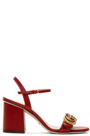 Gucci - Red Marmont Heeled Sandals