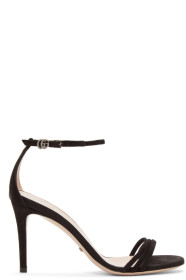 Gucci - Black Suede Isle Heeled Sandals