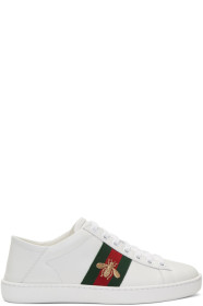Gucci - White Leather Ace Sneakers