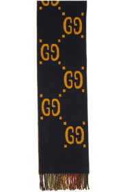 Gucci - Navy & Red GG Tartan Plaid Scarf