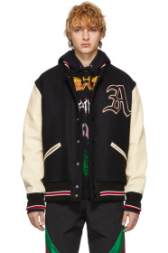 Gucci - Black & White Patch Bomber Jacket
