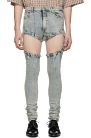 Gucci - Blue Bleach Skinny-Fit Jeans