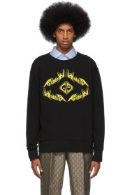Gucci - ブラック レインボー スウェットシャツ