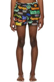 Gucci - Black & Multicolor Metal Mix Swim Shorts