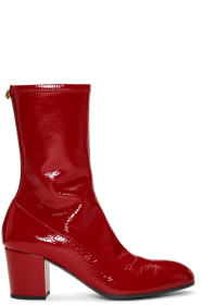 Gucci - Red Patent Printyl Boots