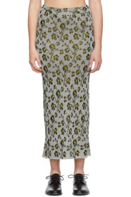 Paco Rabanne - Silver Floral Long Skirt