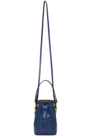 Fendi - Navy Mini 'Forever Fendi' Mon Trésor Bucket Bag