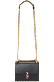 Fendi - Black Small Scalloped 'Kan I' Bag