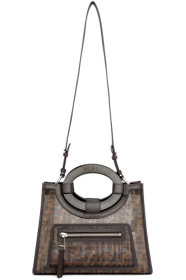 Fendi - Black & Brown Small 'Forever Fendi' Runaway Tote