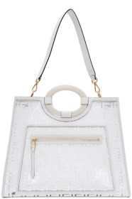 Fendi - 白色中号“Forever Fendi” Runaway 购物托特包