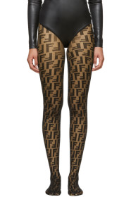 Fendi - Collant noir 'Forever Fendi'