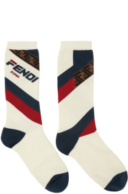 Fendi - Chaussettes blanches 'Fendi Mania'
