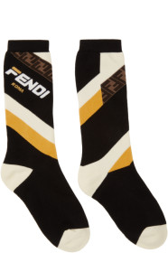 Fendi - Chaussettes noires 'Fendi Mania'
