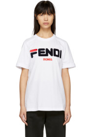 Fendi - Fendi Mania コレクション ホワイト T シャツ