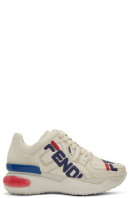 Fendi - White 'Fendi Mania' Chunky Sneakers