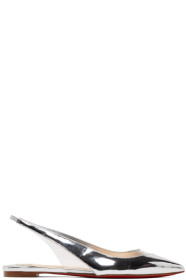 Christian Louboutin - Silver & Transparent V Dec Ballerina Flats