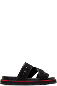 Christian Louboutin - Sandales tissées noires