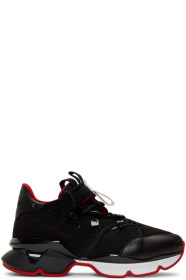 Christian Louboutin - Baskets noires Red-Runner Flat