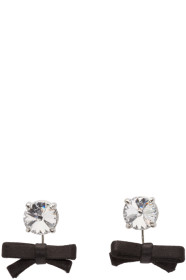 Miu Miu - Black Crystal Bow Earrings