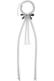 Miu Miu - Silver Crystals & Bows Necklace