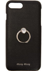 Miu Miu - Black Madras Ring iPhone 8 Plus Case