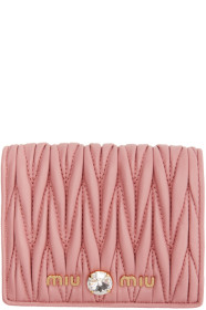 Miu Miu - Pink Quilted Crystal Wallet