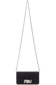 Miu Miu - Black Quilted Logo Pearl Bag