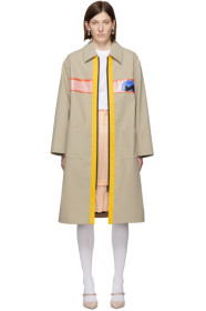 Miu Miu - Beige Coated Mac Coat