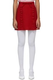 Miu Miu - Red Bow & Ruffles Miniskirt