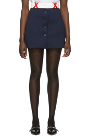 Miu Miu - Navy Techno Jersey Miniskirt