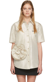 Miu Miu - Off-White Taffeta Rose Shirt