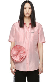 Miu Miu - 粉色塔夫绸玫瑰衬衫