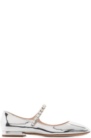 Miu Miu - Silver Metallic Ballerina Flats