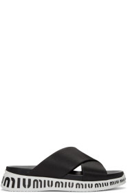 Miu Miu - Black Nylon Tech Sandals