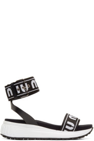 Miu Miu - Black & White Strappy Sandals