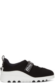 Miu Miu - Black Maglia Knit Sneakers
