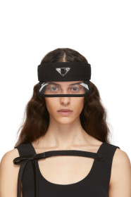 Prada - 黑色 PVC 遮阳帽