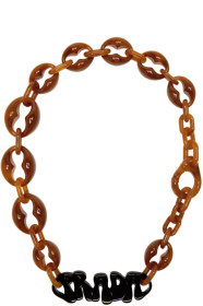 Prada - Brown Logo Chunky Necklace
