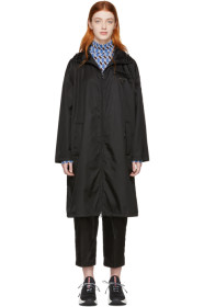 Prada - Black Nylon Long Coat