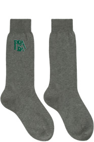 Prada - Grey Logo Socks