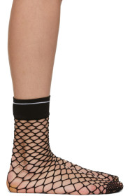 Prada - Black Logo Fishnet Sock