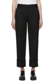 Prada - Black Cotton Pocket Logo Trousers