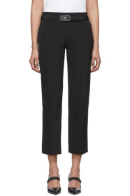 Prada - Black Square Belt Trousers