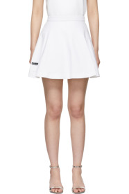 Prada - White Triangle Logo Miniskirt