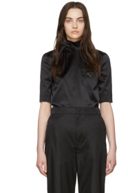 Prada - Black Silk Duchess Turtleneck