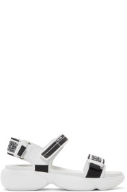 Prada - Sandales à brides Velcro blanches Cloudbust