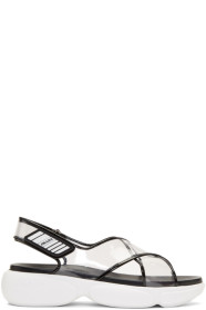 Prada - Sandales noires Plexi Cloudbust