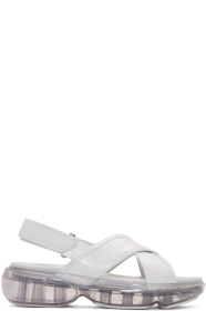 Prada - Sandales à brides entrecroisées blanches Cloudbust