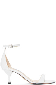 Prada - White Patent Strap Sandals
