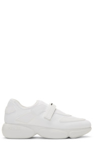 Prada - Baskets blanches Tonal Sock Cloudbust